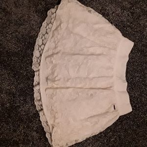 White lace skirt